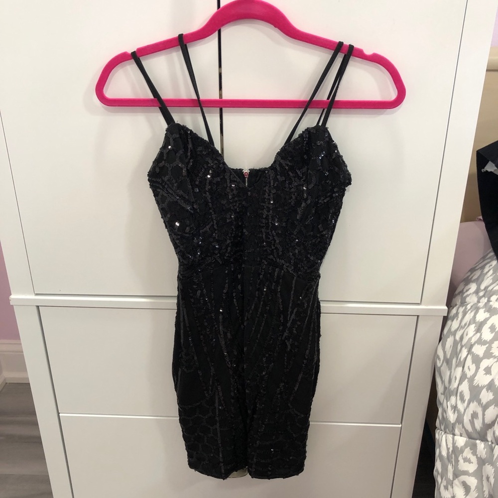 Sequin black dress